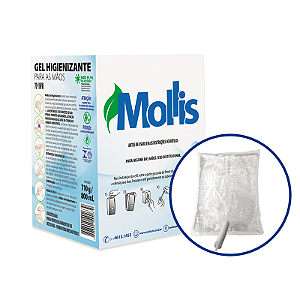 Alcool Gel Higiene Para Mãos refil 800 ml Mollis