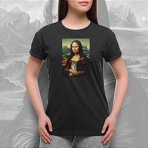 Camiseta Monalisa e Gato