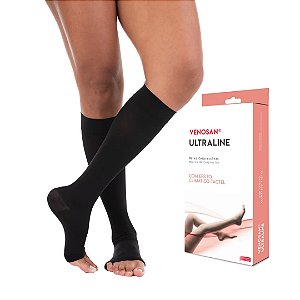 Meia Venosan 4000 Ultraline 20-30 mmHg 3/4 Cor Preto