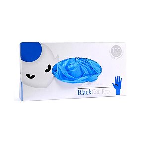 Luva Nitrílica Electric Ink Azul Sem  Pó Tamanho P