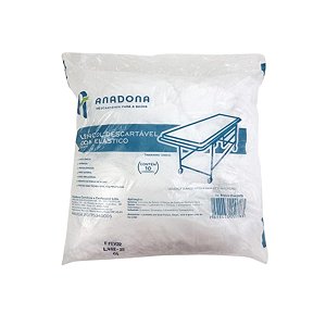 Lençol Descartável Tnt Com Elástico Para Maca 90cmX2m Com 10