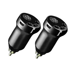 2 Fontes Tatuagem Sem Fio Wireless Thunderlord Preta
