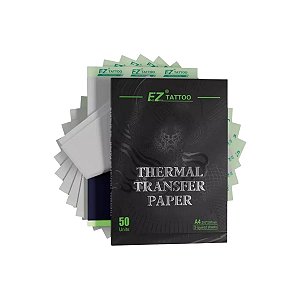 50 Folhas Papel Stencil Tatuagem Termotransfer Ez