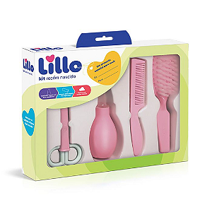 Kit de Higiene Recém Nascido Lillo - Rosa