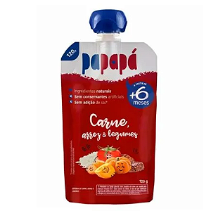 Papinha Orgânica Papapa Carne, Arroz e Legumes - 120g