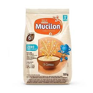 Cereal Infantil Mucilon 5 Cereais Zero Açúcares - 180g
