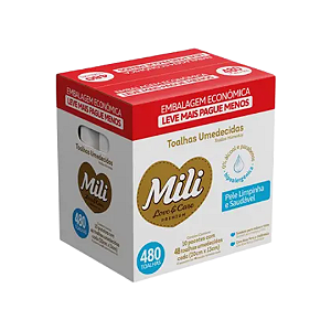 Toalhas Umedecidas Mili Love Care 480 unidades