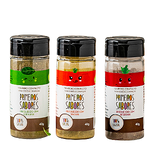 Kit 3 Temperos Primeiros Sabores Enriquecidos com Vegetais - Terra Amor 40g