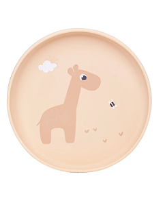 Pratinho em silicone com ventosa Cloudy Girafa- Buba