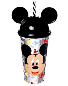 Copo Infantil Mickey com Orelha 500ml  - Plasútil