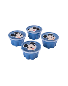 Kit Forma de Gelatina Infantil Mickey c/ 4 unidades - Plasútil