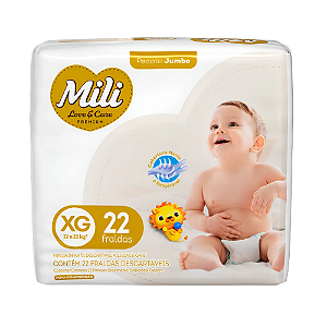 Fralda Mili LoveCare Jumbo XG c/ 22 unidades