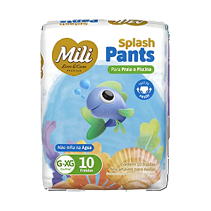Fralda Mili LoveCare Splash Pants G-XG - 10 unidades
