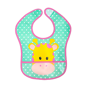 Babador Impermeável com bolso Animal Fun Girafa - Buba