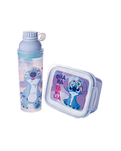 Kit Infantil Garrafa + Marmita Stich - Plasútil