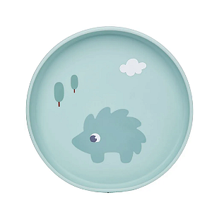 Pratinho em silicone com ventosa Cloudy Porco Espinho- Buba