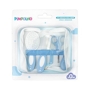 Kit Cuidados para o Bebê 5 pças com Necessaire Azul - Pimpolho
