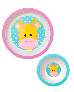 Kit Introdução Alimentar Buba Pratinho + Bowl Girafa