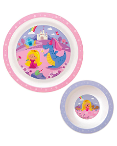 Kit Introdução Alimentar Buba Pratinho + Bowl Princesa