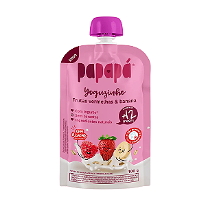 Yoguzinho de Frutas Vermelhas e Banana - Papapá