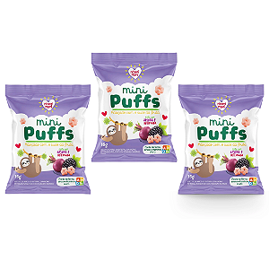 Kit 3 Mini Puffs Amora e Beterraba - Nhami Mami