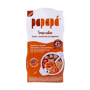 Kit Sopinha Carne, Macarrão e Legumes 240g - Papapá