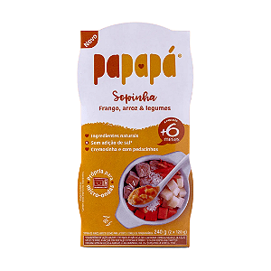 Kit Sopinha Frango,Arroz e Legumes 240g - Papapá