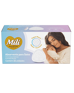 Absorvente para Seios Mili Love Care c/ 32 unidades