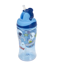 Copo Tritan com Canudo Retrátil Azul - Bene Casa