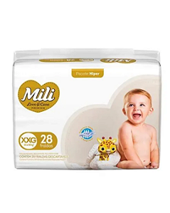 Fralda Mili LoveCare Hiper c/ 28  unidades -  Tam XXG