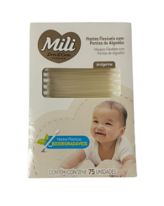 Hastes Flexíveis  Mili Love Care Premium c/ 75 unidades