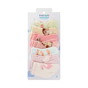 Kit  Meia  Estampada Semaninha Menina tam 00-15 - Pimpolho