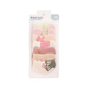 Kit  Meia  Estampada Semaninha Menina tam RN - Pimpolho