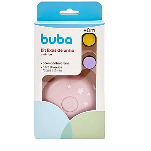 Kit de Lixa de Unha Elétrico Infantil Rosa - Buba