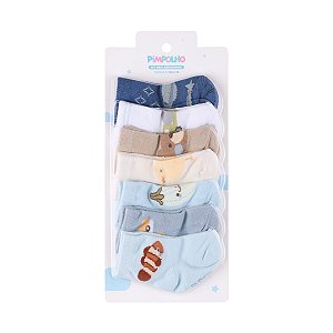Kit Meia Estampada Semaninha Menino tam 00-15 - Pimpolho