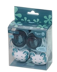 Meia 3D 0-12 meses Happy Pilot Tigor
