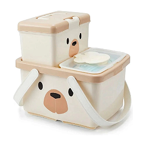 Kit Infantil Trocador de Fralda Ursinho com 3 peças - Plasutil