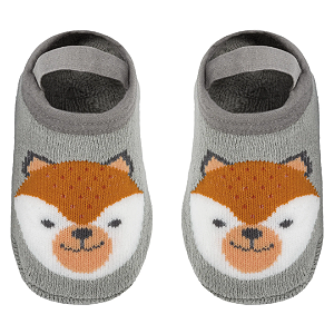 Meia Sapatilha Antiderrapante Raposa 1 a 3 anos- Buba