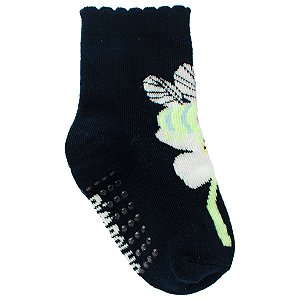 Meia Brilha no Escuro Flor Antiderrapante 21-25 - Pimpolho