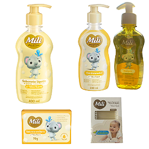 Kit Higiene Mili c/ 5 produtos - Talco Suave
