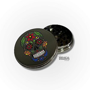 Dichavador de Plástico 3 Partes Cromo Caveira Grande 60 mm