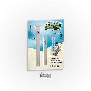 Piteira de Vidro SandBlasting Glass Crew C/ Escova de Limpeza