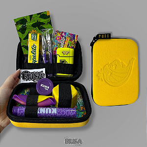 Kit Case Puff Life Amarela - Roxo e Amarelo