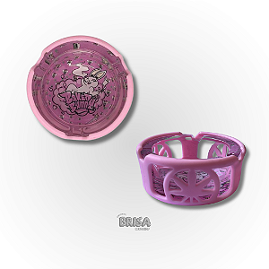 Cinzeiro de Vidro Revestido de Silicone Baked Bunny