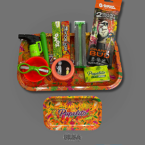 Kit Bandeja Papelito G  -  Laranja e verde