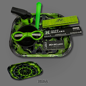 Kit Bandeja Sadhu P  - Verde e Preto