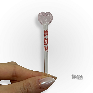 Piteira de Vidro Coração transparente