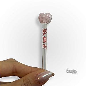 Piteira de Vidro Coração Mesclada