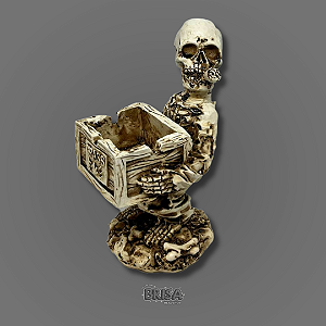 Cinzeiro de Resina Caveira Agachada