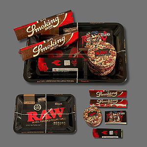 Kit Bandeja RAW - Preto e Vermelho